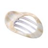 French Amie Oval Small 3" Cellulose Acetate Side Slide Handmade Hair Claws No Slip Grip Flexible Fashion Durable Styling Women Hair Accessories Hair Clip for Girls, Made in France (Ivory) view 1