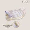 French Amie Oval Small 3" Cellulose Acetate Side Slide Handmade Hair Claws No Slip Grip Flexible Fashion Durable Styling Women Hair Accessories Hair Clip for Girls, Made in France (Ivory) view 2