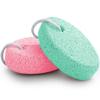 Natural Foot Pumice Stone for Feet, Borogo 2-Pack Lava Pedicure Tools Hard Skin Callus Remover for Feet and Hands -Red&Blue view 1