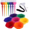 PERFEHAIR 7 Color Hair Dye Brushes and Bowls & Teasing Combs set-3-Pack view 2