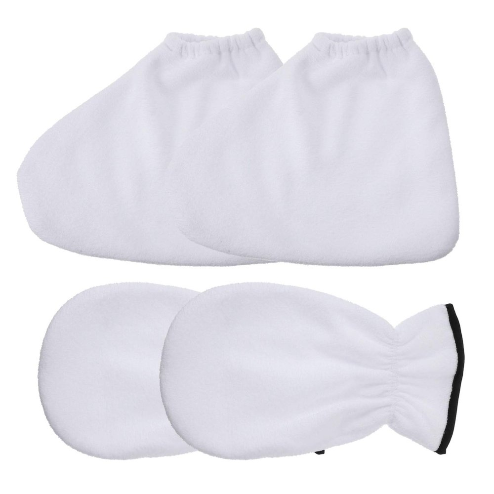 Uonlytech 4pcs Paraffin Wax Hand and Foot Covers Heat Therapy Mitts and Booties for Absorption and Fits