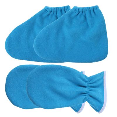 Uonlytech Paraffin Wax Gloves Booties Set Hand Foot Treatment Spa Bath Gloves Hot Wax