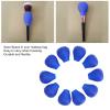 20pcs Makeup Brush Covers Portable Silicone Cosmetic Brush Protector Makeup Brush Covers Cosmetic Brush Storage Cover Blue view 2