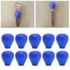 20pcs Makeup Brush Covers Portable Silicone Cosmetic Brush Protector Makeup Brush Covers Cosmetic Brush Storage Cover Blue view 4