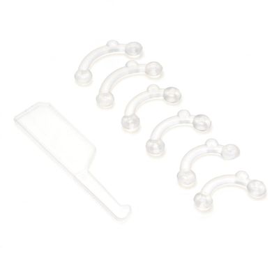 VANANA 3 Sizes Invisible Nose Lifter, Soft Silicone Nose Straightener Corrector Tool, Comfortable Easy Install Removable (White)