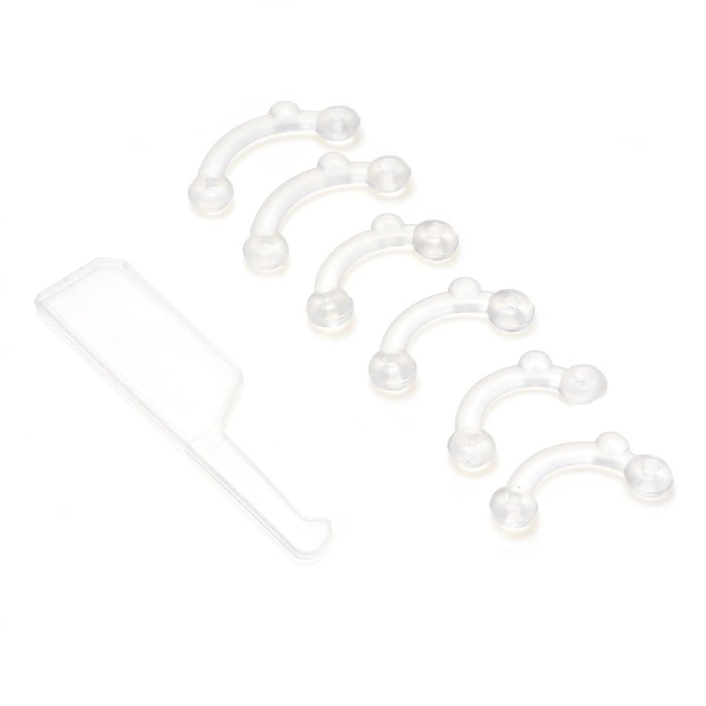 VANANA 3 Sizes Invisible Nose Lifter, Soft Silicone Nose Straightener Corrector Tool, Comfortable Easy Install Removable (White)