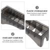 ANKORYU 10 Grid Clipper Guard Holder Organizer, Rectangular Plastic Guide Comb Storage Box, Electric Hair Clipper Limit Comb Organizer for Electric Hair Clipper Limit Comb (Black) view 4