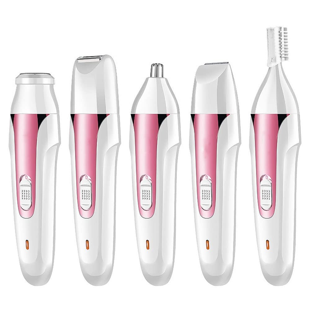 XARONF Ear Nose Hair Trimmer for Women, USB Rechargeable Electric Facial Hair Trimmer with Dual-Edge Stainless Steel Blades,Professional Waterproof for Nose Ear Eyebrow