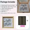 Magrace Handmade Press on Nails Medium Blue Fake Nails Long Coffin Stick on Nails for Womrn Gel UV Finish Handmade Nail Art with Design 10 pcs view 3