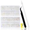 10400PCS Transparent Rhinestones, Jelly Resin Crystals for Nails, Flatback Non Hotfix DIY Rhinestones with 15 cm Pencil Sharpener, Tweezer & Picker Pen view 1