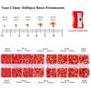 10400 PCS Dark Red Rhinestones, Jelly Resin Crystals for Nails, Flatback Non Hotfix DIY Crystals with 15 cm Pencil Sharpener, Tweezer & Picker Pen (Dark Red AB) view 2