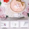10400 PCS Dark Red Rhinestones, Jelly Resin Crystals for Nails, Flatback Non Hotfix DIY Crystals with 15 cm Pencil Sharpener, Tweezer & Picker Pen (Dark Red AB) view 3
