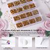 10400PCS Gold Rhinestones, Jelly Resin Crystals for Nails, Flatback Non Hotfix DIY Crystals with 15 cm Pencil Sharpener and Tweezer & Picker Pen view 3