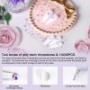 10400PCS Purple Rhinestones, Jelly Resin Crystals for Nails, Flatback Non Hotfix DIY Rhinestones with 15 cm Pencil Sharpener and Tweezer & Picker Pen (Light Purple AB) view 3