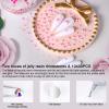 10400PCS Hot Pink Rhinestones, Jelly Resin Rhinestones for Nails, Flatback Non Hotfix Crystals DIY for Crafts with 15 cm Pencil Sharpener and Tweezer & Picker Pen (Rose AB) view 3