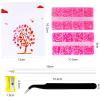 10400PCS Hot Pink Rhinestones, Jelly Resin Rhinestones for Nails, Flatback Non Hotfix Crystals DIY for Crafts with 15 cm Pencil Sharpener and Tweezer & Picker Pen (Rose AB) view 4