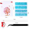 10400PCS Lake Blue Rhinestones, Jelly Resin Crystals for Nails, Flatback Non Hotfix DIY Crystals with 15 cm Pencil Sharpener and Tweezer & Picker Pen (Lake Blue AB) view 4