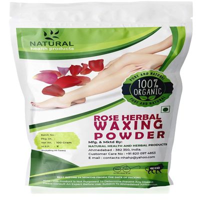 BETT Natural Health Products Rose Flavour Herbal Waxing Powder for Naturally Instant Remover of Hair, D-Tan Skin & Dead cell for All Types of Hair & Skin - 100g
