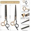 RAYESS Hair Scissor Hairdressing Cutting Thinning Barber Scissor Set Hair Cutting Salon Hair Shears Home Use for Man Woman (Color : 6.0 thinning hc) view 3