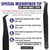 My Lash Tools New Fiber Tip Lash Tweezers for Eyelash Extensions Professional Lash Tech Supplies Must Haves Volume Boot Eyelash Tweezers 12cm Stainless Steel Fan Making Lashing Tweezer (Black) view 2