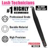 My Lash Tools New Fiber Tip Lash Tweezers for Eyelash Extensions Professional Lash Tech Supplies Must Haves Volume Boot Eyelash Tweezers 12cm Stainless Steel Fan Making Lashing Tweezer (Black) view 4