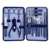 RAYESS 18/15/12/10/7/4pcs Nail Clippers Set Professional Stainless Steel Nail Scissors Tweezers Ear Spoon Acne Needle Tool Manicure Set (Color : 18 pcs Blue) view 1