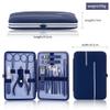 RAYESS 18/15/12/10/7/4pcs Nail Clippers Set Professional Stainless Steel Nail Scissors Tweezers Ear Spoon Acne Needle Tool Manicure Set (Color : 18 pcs Blue) view 4