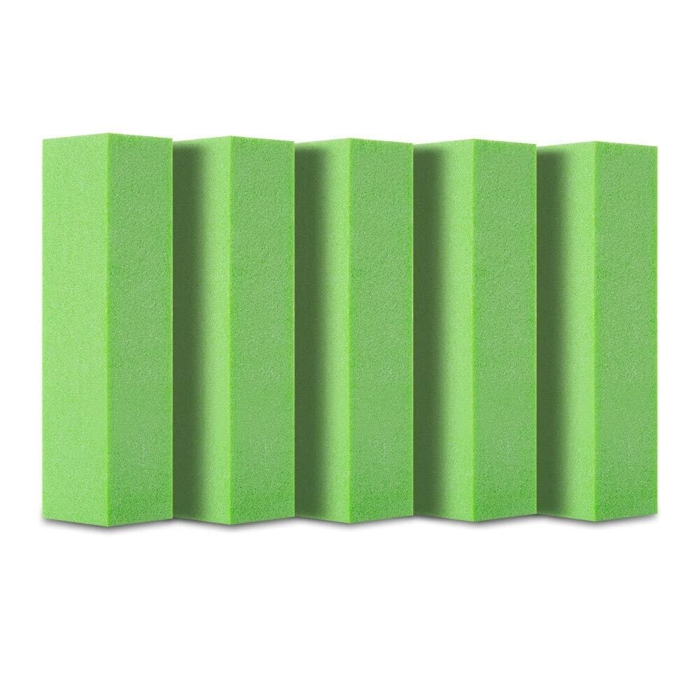 RAYESS 5pcs Professional Nail File Color Sponge Sandpaper Nail File with Polishing and Polishing Buffer Manicure Sandpaper Tool Set (Color : 5pcs Green A)