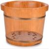 SLLSHG Pedicure Barrels,Solid Wood Natural Foot Spa Wooden Tub Household Sleep Improve Foot Spa Bath Massager (Color : 24cm Without Cover) view 1
