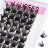 Cluster Lashes Individual Lashes D Curl Lash Clusters Volume Eyelash Clusters DIY Lash Extension Kit Fluffy Cluster Eyelash Extensions (02-0.07D,16mm) view 1