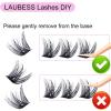 Cluster Lashes Individual Lashes D Curl Lash Clusters Volume Eyelash Clusters DIY Lash Extension Kit Fluffy Cluster Eyelash Extensions (02-0.07D,16mm) view 3
