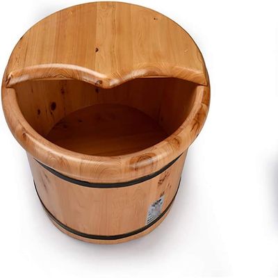 SLLSHG Oak Foot Barrel, Massage Foot Bath, Household Footbath Foot Spa Bath Massager