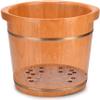 SLLSHG Pedicure Barrels,Solid Wood Natural Foot Spa Wooden Tub Household Sleep Improve Foot Spa Bath Massager (Color : 34cm Without Cover) view 1
