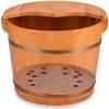 SLLSHG Pedicure Barrels,Solid Wood Natural Foot Spa Wooden Tub Household Sleep Improve Foot Spa Bath Massager (Color : 24cm Covered) view 1