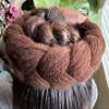Folkicks Adult Folklorico Dance Base Braid Bun Headpiece, Tocado, Trenza, Folklorico Bun (Brown) view 4