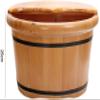 Foot Spa for Adults,Foot Basin for Foot Bath,Soak,or DetoxFoot Soak Bucket Made of Solid Wood,Large Foot Soak Tub Foot Spa Household Wash Ba (Color : Covered) view 3