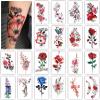 Womaha Flower Series 20 Sheets Color Temporary Tattoos for Women and Girls Fake Tattoo Stickers view 1