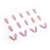 FRUJCDKI French Pressed Nail Long Coffin Fake Nails With Floral Sequin Design Acrylic Ballerina Fake Nail Glue With Shiny Rhinestones, Stick On Women's Nails view 3