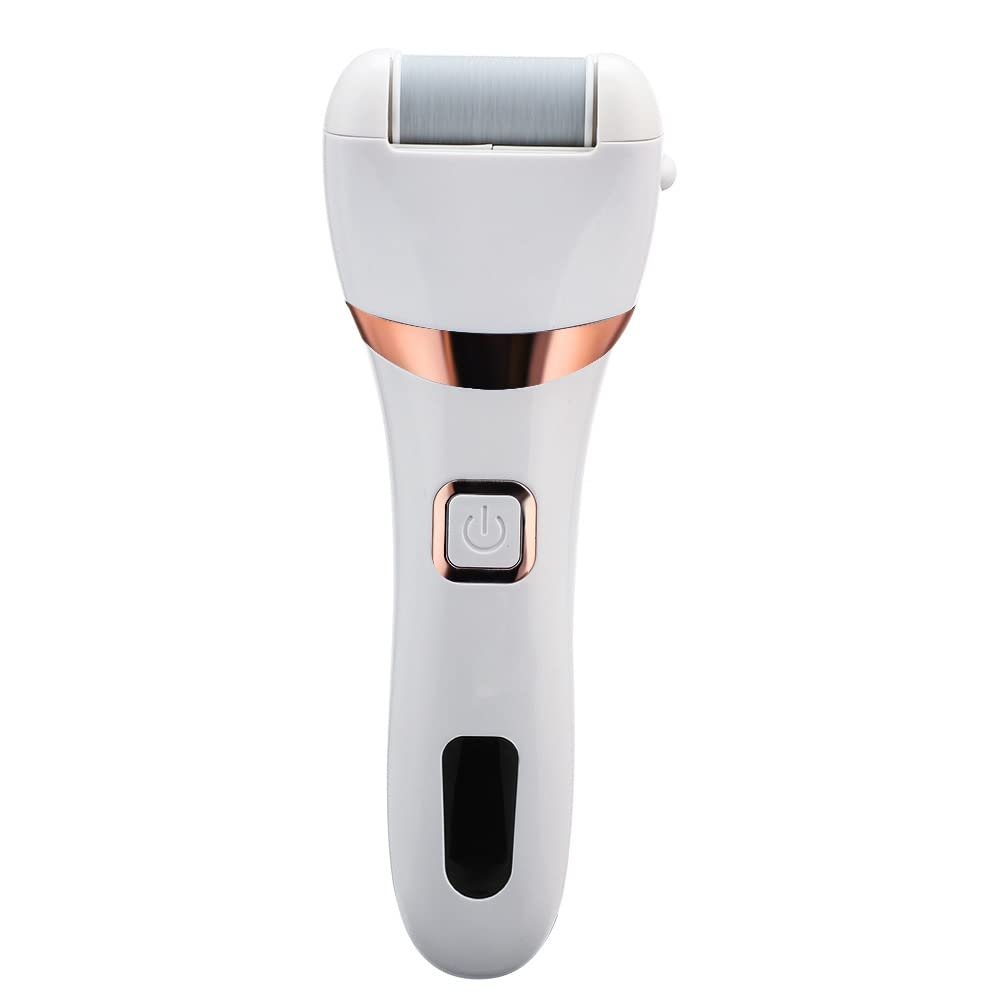 XARONF Electric Foot File Rechargeable, IPX7 Waterproof Portable Pedicure Tools Kit for Dead Hard Cracked Dry Skin Removal, 3 Rollers