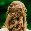 Hapibuy Crystal Wedding Hair Comb Bridal Hair Comb with Pearl Wedding Headpiece for party wear Golden Hair Accessory view 2