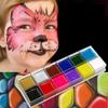 LALAFINA 2pcs 12 Face Paint for Boys and Girls 12 Colors Palette Face Body Paint Set Stencils Ideal for Halloween Parties view 4