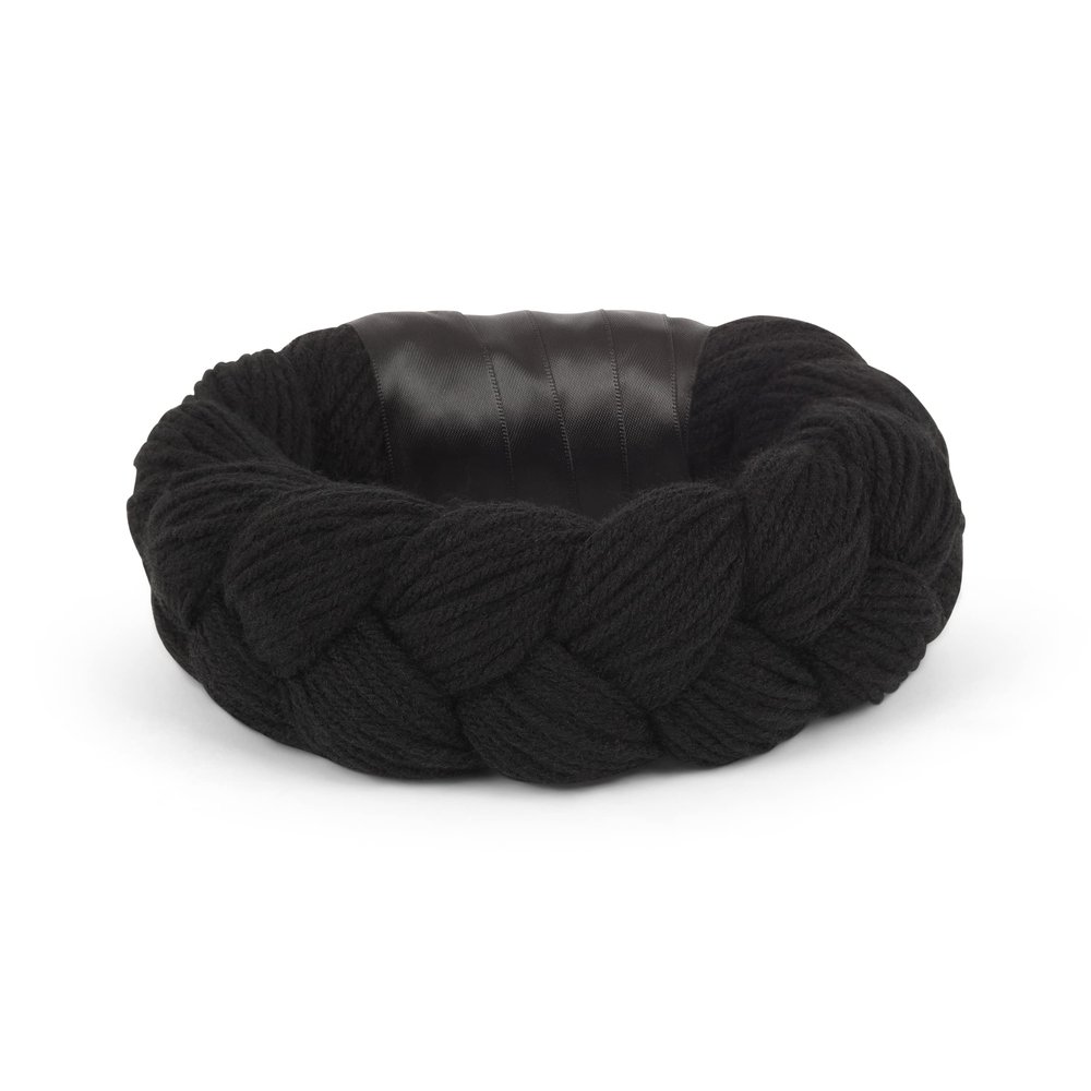 Folkicks Adult Folklorico Dance Base Braid Bun Headpiece, Tocado, Trenza, Folklorico Bun (Black)