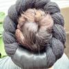 Folkicks Adult Folklorico Dance Base Braid Bun Headpiece, Tocado, Trenza, Folklorico Bun (Black) view 3