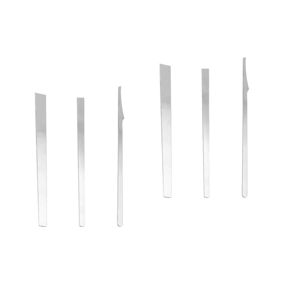 KALLORY 2sets Stainless Steel Knife Set Cuticle Remover Nail Care Tools for 3pcs*2