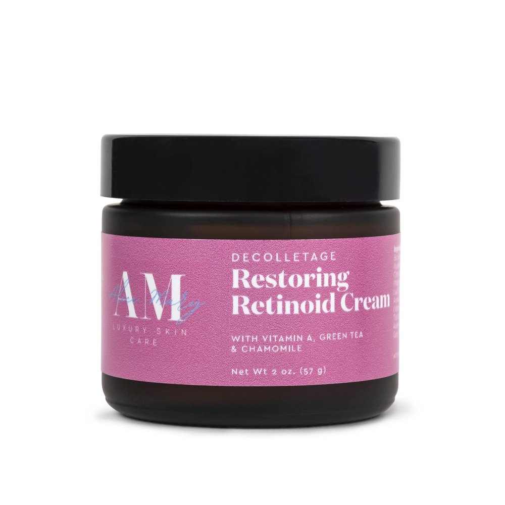Alice Mary Luxury Skin Care Decolletage Restoring Retinoid Cream with Vitamin A, Green Tea and Chamomile