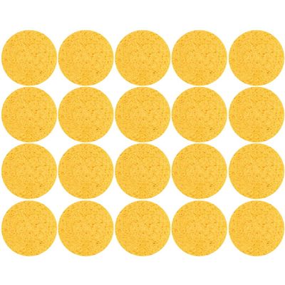LALAFINA Skincare Sponges Set 20pcs Wood Pulp Cotton Puff Makeup Applicator Exfoliating Sponges for Women Men