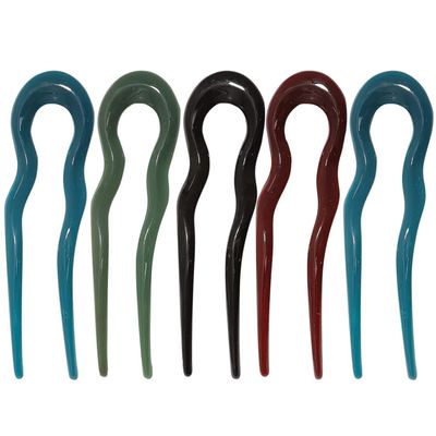 LALAFINA Large Size U-shaped Hair Forks for Women 5pcs Vintage Hair Pins Bun Hairpin Set Minimalist Styling Tools