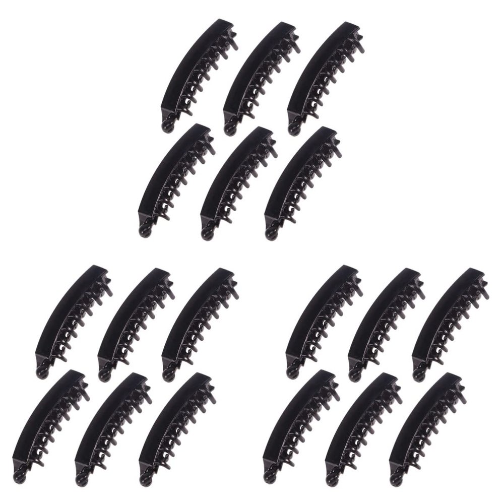 KALLORY 18pcs Banana Hair Clip Strong Tension Barrette Ponytail Holder for Women Hair Styling