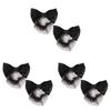 6 pcs Accessories Barrette Snood Black Cover Bowknot Work Christmas Dance Lady Net Hair Girls Office Holder Butterfly Hairnet Women Barrettes Clips for Mesh Elastic view 1