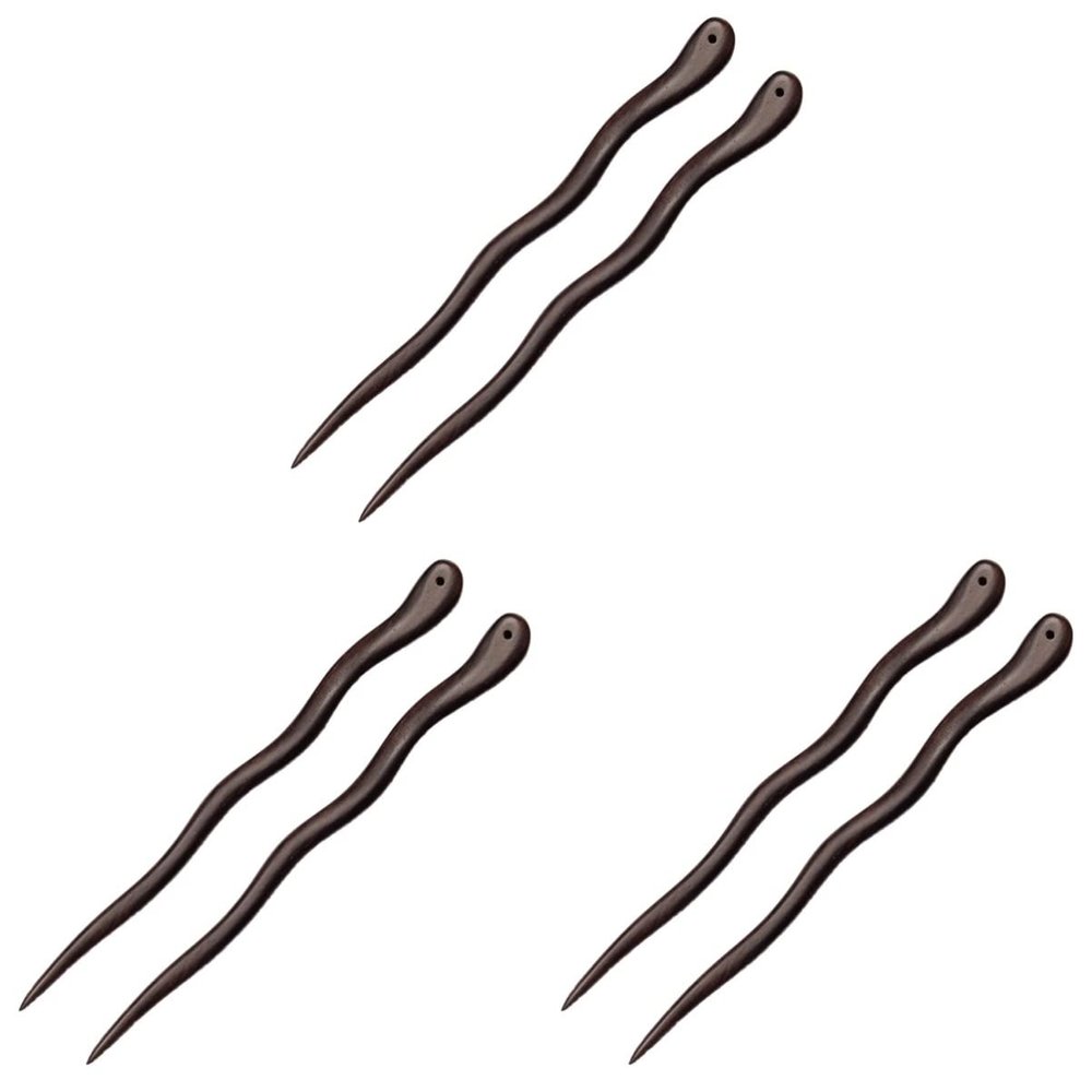 KALLORY 6pcs Hairpin Vintage Chignon Hairpin Decorative Ponytail Extension for Women